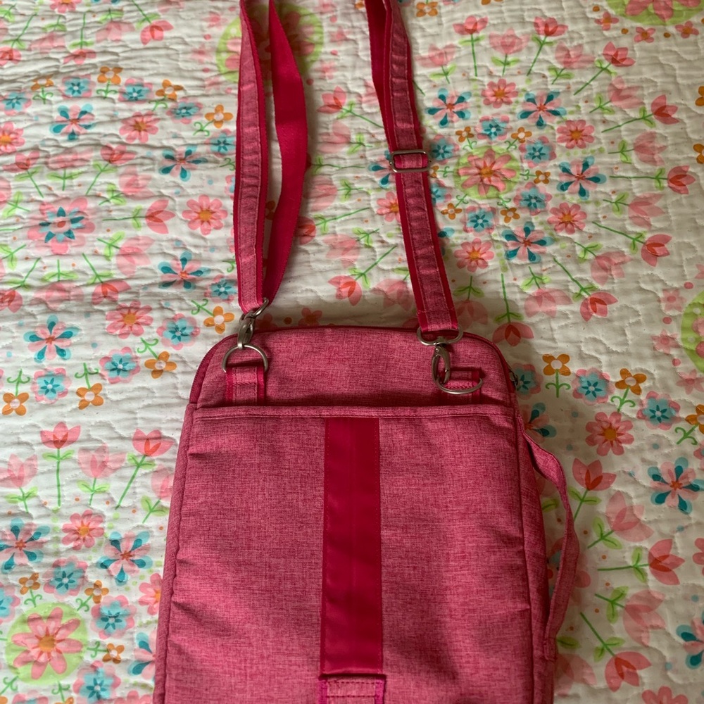 Lug Pink Crossbody Bag with Structured Design